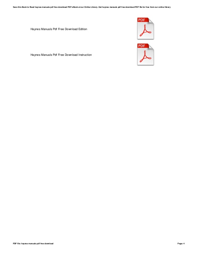 haynes manual pdf free